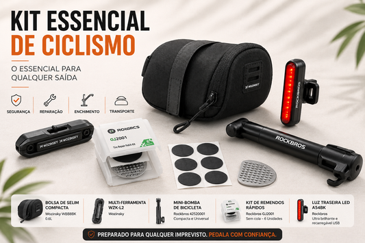 Kit Essencial de Ciclismo – Pronto para Qualquer Aventura