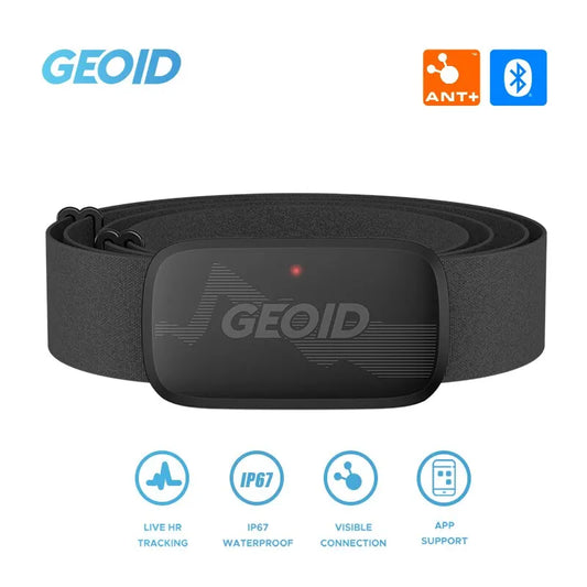 Monitor de Ritmo Cardíaco GEOID HS500 | ANT+ e Bluetooth, Cinta Torácica Incluída