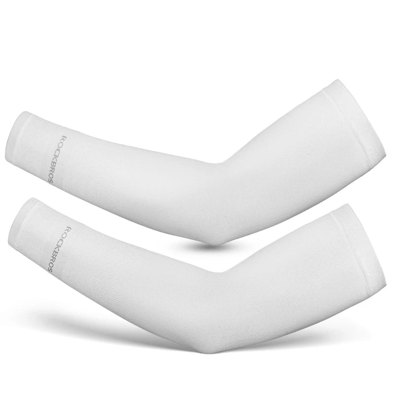 Mangas de Ciclismo ROCKBROS Ice Silk XT9002 | Proteção UV, Respiráveis, Pack 1 ou 3 Pares