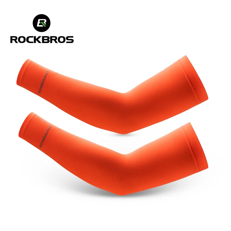 Mangas de Ciclismo ROCKBROS Ice Silk XT9002 | Proteção UV, Respiráveis, Pack 1 ou 3 Pares