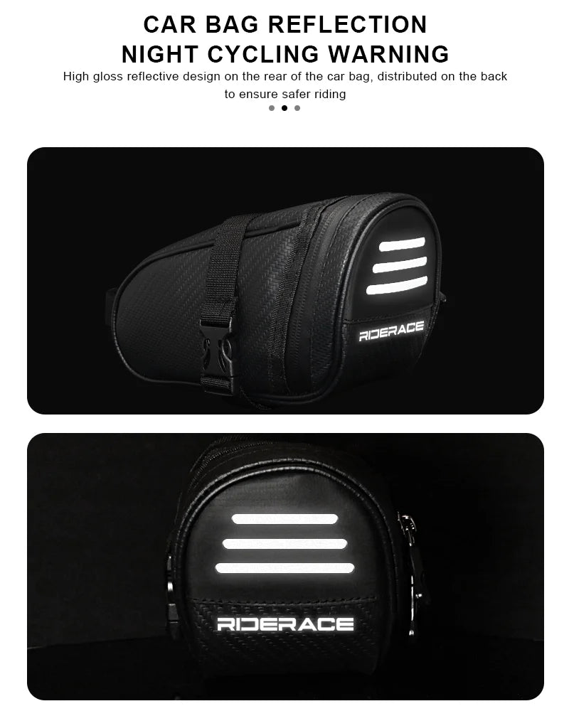 Bolsa de Selim em Couro para Bicicleta | Impermeável, Refletora e com Acabamento Premium