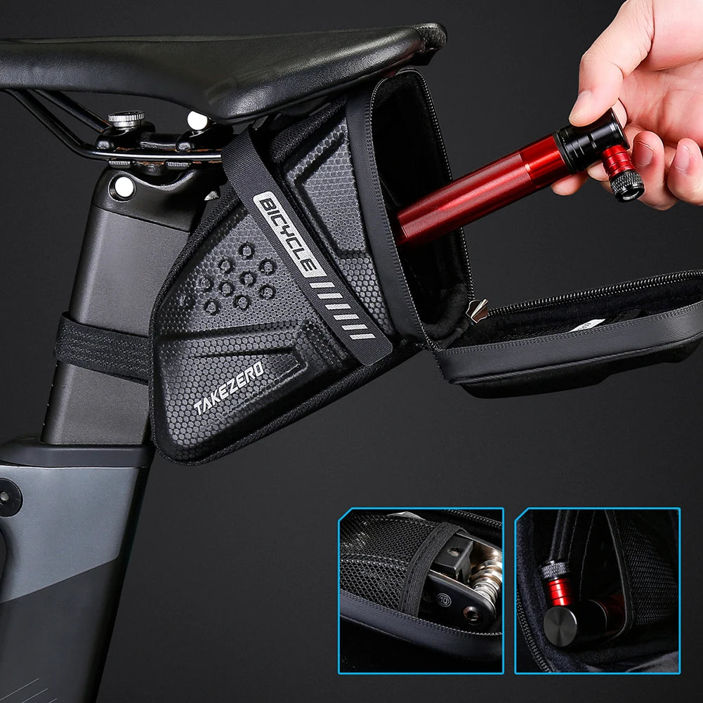 Bolsa de Selim para Bicicleta | Impermeável, Leve e Sempre Pronta para a Estrada