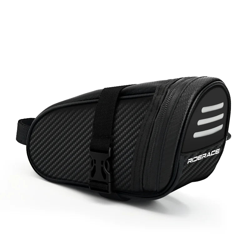 Bolsa de Selim em Couro para Bicicleta | Impermeável, Refletora e com Acabamento Premium