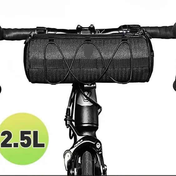 Bolsa de Guiador Compacta para Bicicleta | Impermeável, 174g e Converte em Mala de Ombro