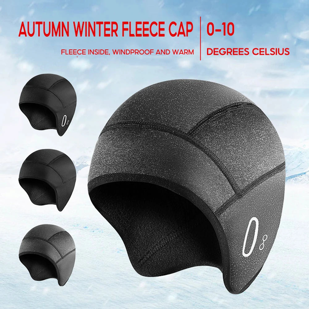 Gorro de Inverno para Ciclismo | Polar, Proteção de Orelhas, Antivento, 48g
