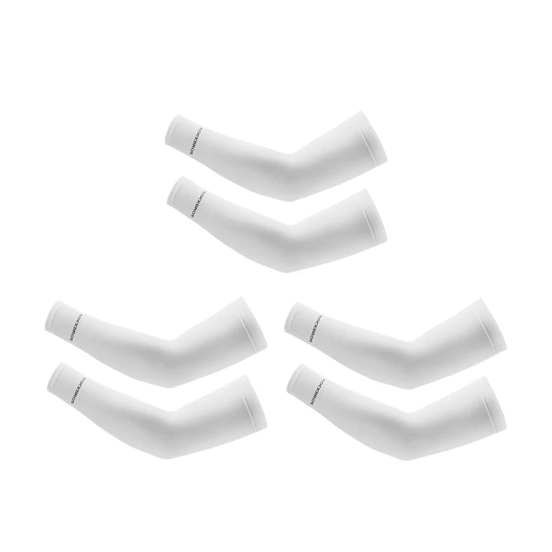 Mangas de Ciclismo ROCKBROS Ice Silk XT9002 | Proteção UV, Respiráveis, Pack 1 ou 3 Pares