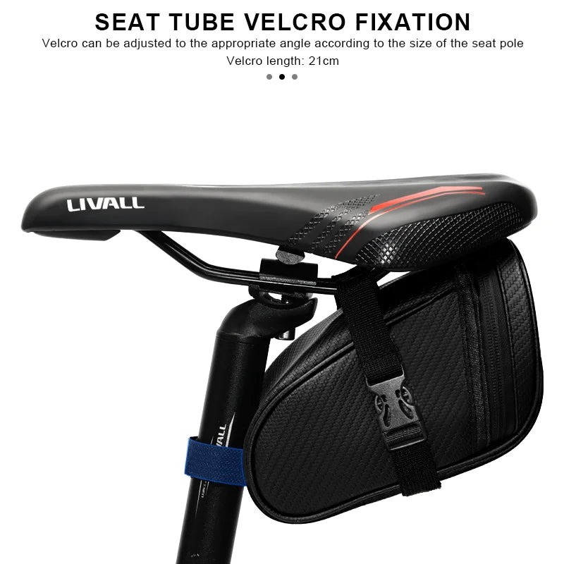 Bolsa de Selim em Couro para Bicicleta | Impermeável, Refletora e com Acabamento Premium