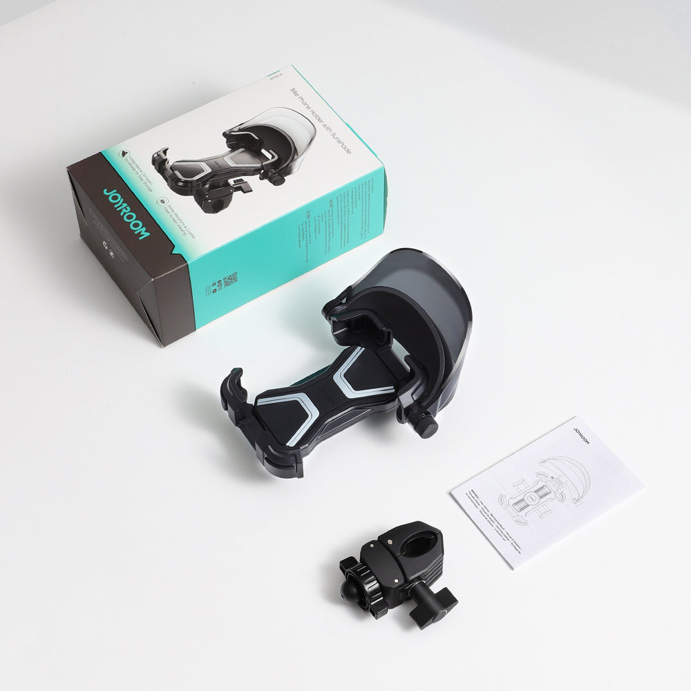 Suporte de Telemóvel com Viseira Solar – Para Bicicleta, Trotinete e Moto
