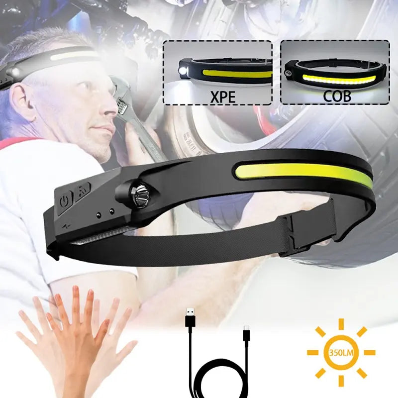 Lanterna de Cabeça com Sensor de Movimento – Voltway LED IPX4