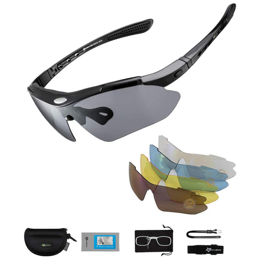 Óculos para Ciclismo com 5 Lentes Intermutáveis – Rockbros 10003 UV400