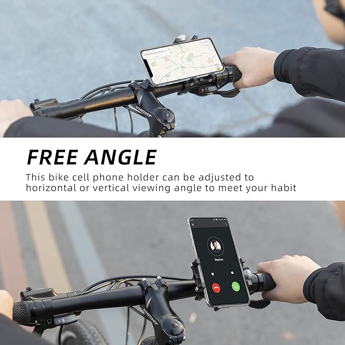 Suporte de Telemóvel para Bicicleta em Alumínio – Garra Metálica e Anti-Vibração