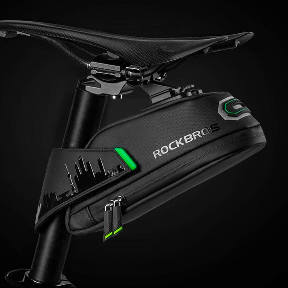 Bolsa de Selim para Bicicleta – Rockbros C27-1 1.5L com Suporte Luz