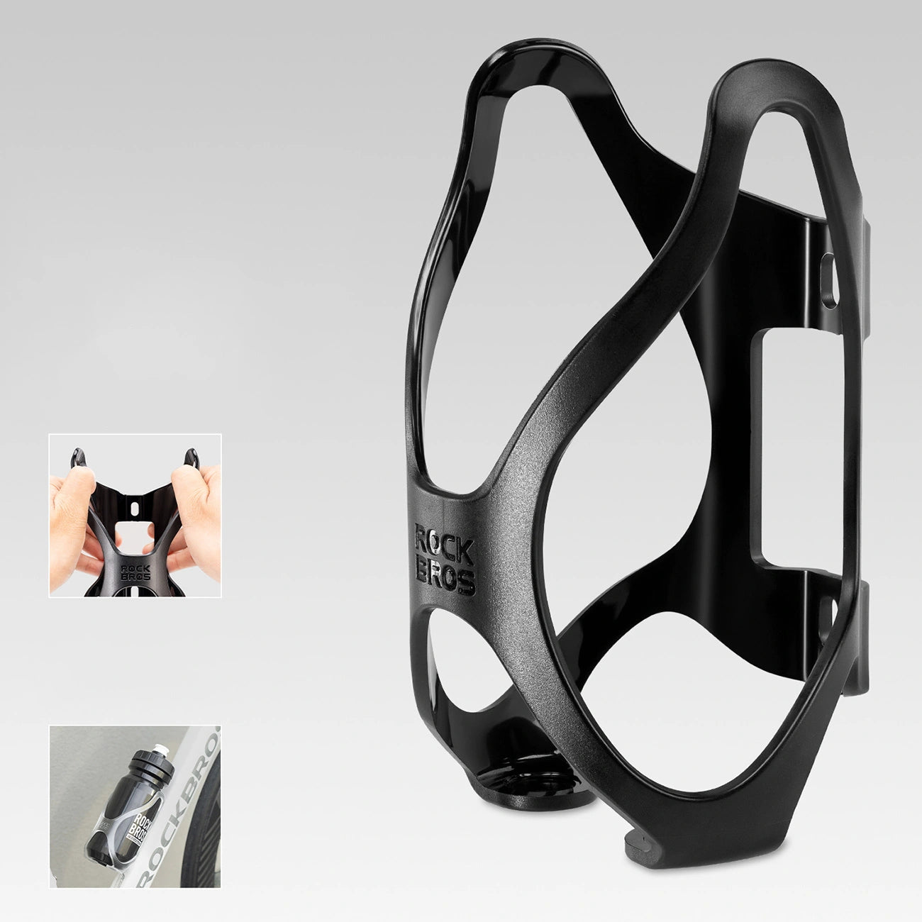Porta Bidon Preto Ultra-Leve – Minimalismo Racing
