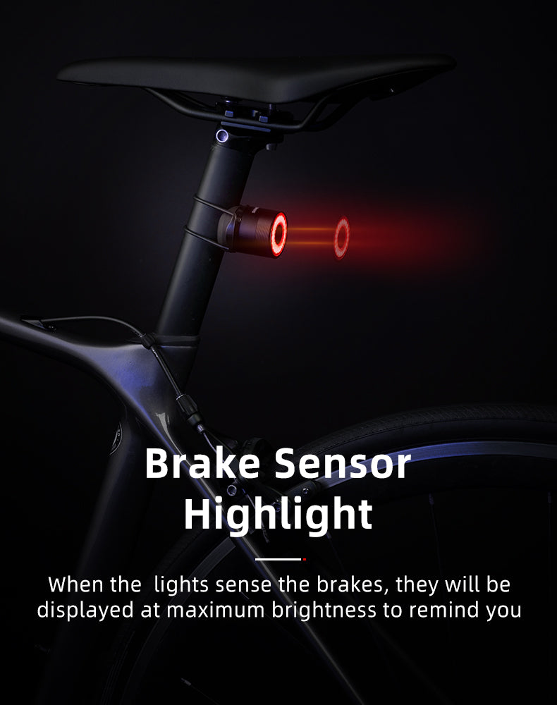 Luz Traseira para Bicicleta com Sensor de Travagem – Rockbros Q3