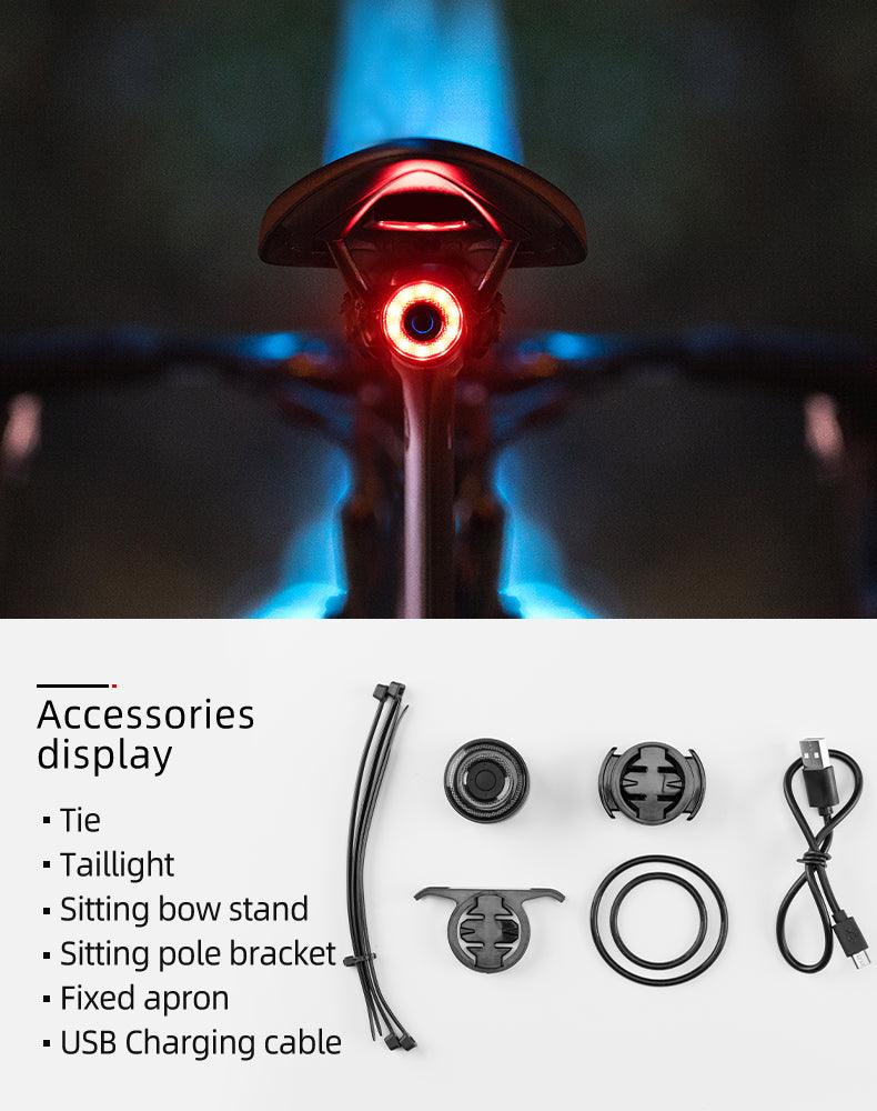 Luz Traseira para Bicicleta com Sensor de Travagem – Rockbros Q3