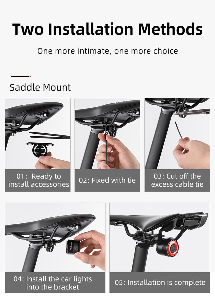 Luz Traseira para Bicicleta com Sensor de Travagem – Rockbros Q3