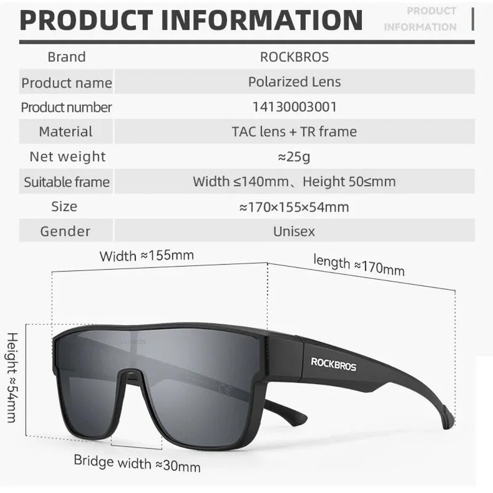Óculos de Ciclismo Rockbros SP304 – Polarizados UV400 para Estrada e BTT