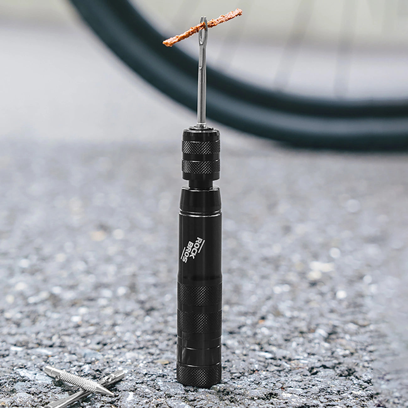 Kit Tubeless para Bicicleta – Cápsula Alumínio, Agulha e 5 Tiras