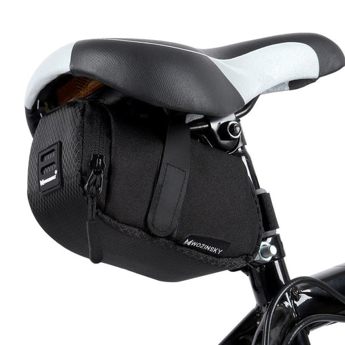 Bolsa de Selim para Bicicleta – Wozinsky WBB8BK 0.6L com Suporte Luz